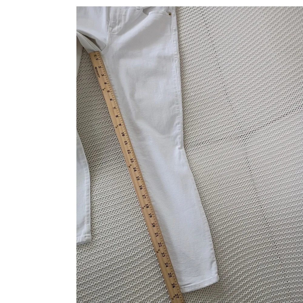 FRAME Le Skinny De Jeanne Crop Blanc White Jeans 27x27 USA Made Classic $228 - Picture 8 of 13